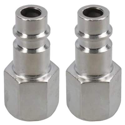 Image of Euro Air Line Quick Release Hose Fitting Connector 1/4 BSP Female Thread 2pc