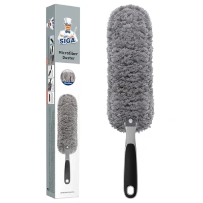 Image of MR.SIGA Microfiber Duster, Washable Duster for Cleaning Grey