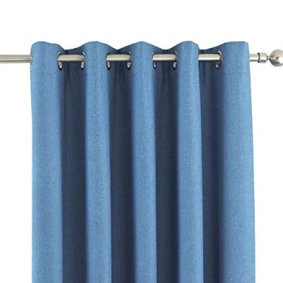 Image of Paoletti Two Curtain Panels, Polyester, Denim, 66 x 54 (168 137 cm)