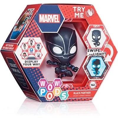 Image of WOW! PODS Avengers Collection, Wakanda Forever Black Panther, Superhero Light Up Bobble Head Figure, Official Marvel Collectable Toys and Gifts