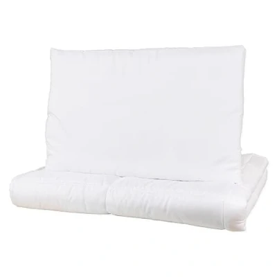 Image of FlyIdeas Blanket for Baby Cot Set 180 x 120 cm + Pillow 40 60 cm, All Season Duvet, White