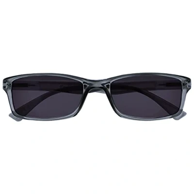 Image of OPULIZE Grey Reading Sunglasses UV400 Designer Style Mens Womens S92 7 +3.50