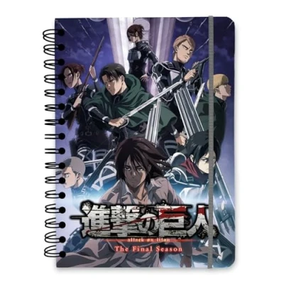 Image of Grupo Erik A5 Notebook Attack On Titan Bullet Journal, Notebooks, Notepads A5, Notepad, Dotted Notebook, Journal Deadpool Gifts, Merch