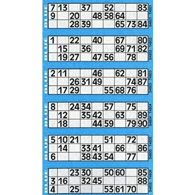 Image of Jumbo Bingo Tickets pads 6 to view (Blue)