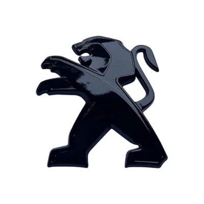 Image of Car Front Bumper Rear Trunk Emblem Sticker for Peugeot 207 307 107 407 507 508 408 308 206 406 1008 5008 3008 3D Metal Badge Sticker, Exterior Decoration Accessories,Black