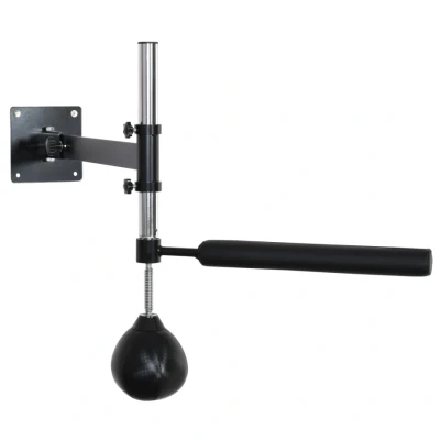 Image of HOMCOM Wall Mount Fast Reflexes Speed Bag Boxing, Height Adjustable Punching Bag, MMA, Martial Arts and Boxing Equipment for Training at Home