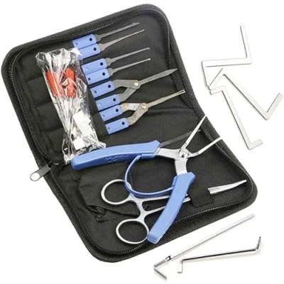 Image of Loboo Idea Ultimate Broken Key Extractor Set, 25 Pieces Multi Function Steel Removal Hooks/Needles Tool Set