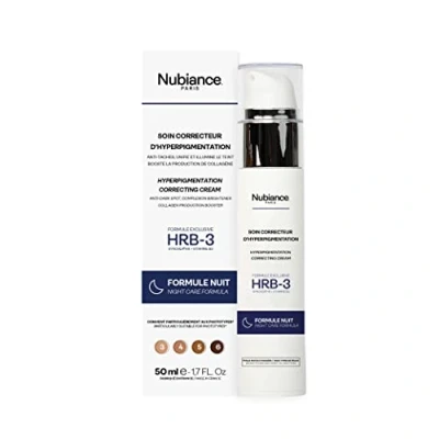 Image of Nubiance Night Care Hyperpigmentation Corrective Routine. Anti Dark Spot Corrector for Face, Hands &amp; Neckline. Powerful tone unifying Cream 50ml