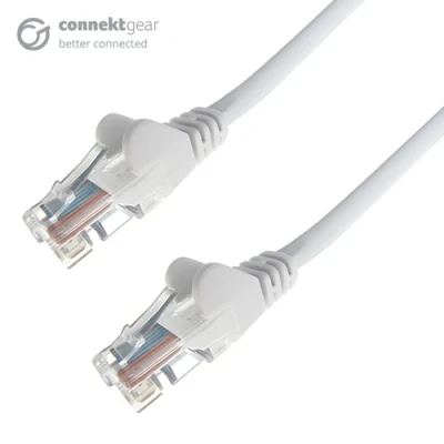 Image of Connekt Gear 1m RJ45 CAT6 UTP Stranded Flush Moulded LS0H Network Cable 24AWG White