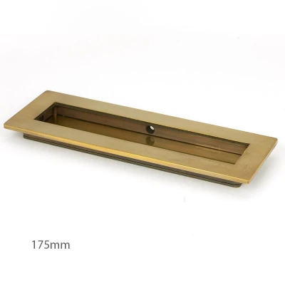 Image of From The Anvil Aged Brass 175mm Plain Rectangular Pull