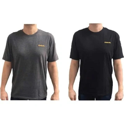 Image of Stanley Clothing T Shirt Twin Pack Grey &amp; Black M