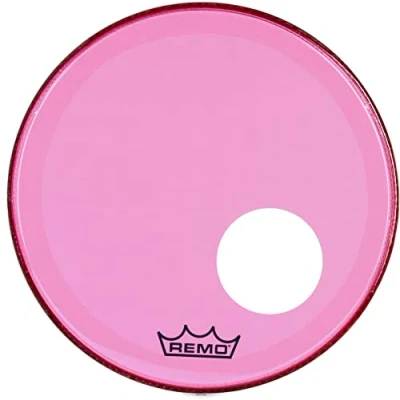 Image of Remo Colortone Powerstroke 3 Drum Head Clear Ported 18 Inches P3 1318 CT PKOH Pink