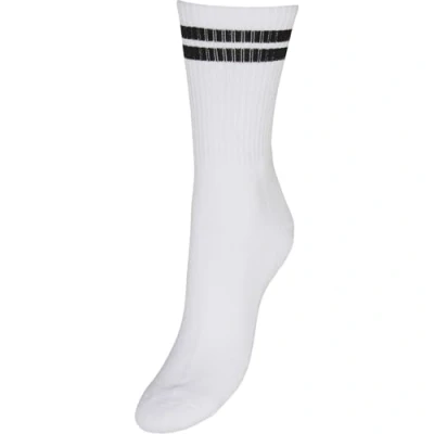 Image of VERO MODA Women&#039;s Vmmel Sporty Socks Noos, Snow White/Stripes: Black, One Size