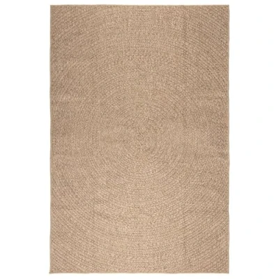 Image of vidaXL Indoor/Outdoor Rug Brown Polypropylene Carpet with Jute Look, 200x290 cm, Weight 7.5 kg, Rectangle Shape, Suitable for Patio, Balcony, Living Room