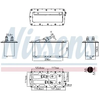 Image of 1800853, 1804193, 1832242, 2117131, DS7G9L440BB Intercooler NISSENS 96158 without EGR valve FORD: FOCUS 3, KUGA 2, Mondeo 5 Kombi