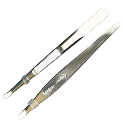 Image of GroveEss 2Pcs Stainless Steel Eyebrow Tweezers,Professional Tweezers Set,Precision Hair Removal Tool Remover for Women Men Facial Removing