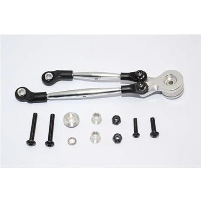 Image of Aluminium Hi Torque Servo Saver 25T With Tie Rod For Tamiya 1/12 RC Lunch Box Silver