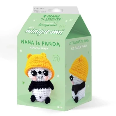 Image of Graine Créative Amigurumi Crochet Kit Nana the Panda