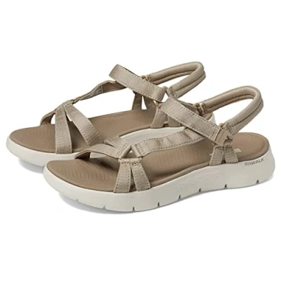 Image of Skechers Womens Go Walk Flex Holly Flip Flops Mauve 4 UK