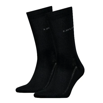 Image of Levi&#039;s Unisex CLSSC Sock SOCK, Black, 6 8 (Pack of 2)