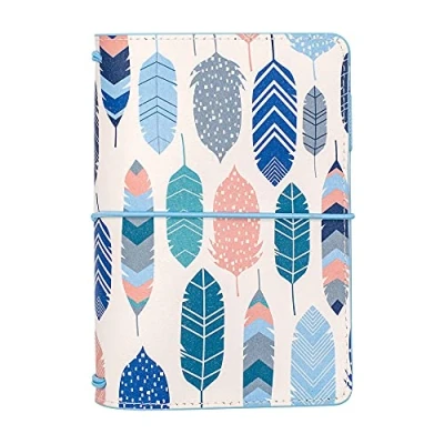 Image of Pukka Pad, Carpe Diem A6 Notebook Cover and Passport Holder 13 x 11 cm Features 4 Elastic Note Pad Holders, 2 Inside Pockets, Business Card Slot, Pen Feathers