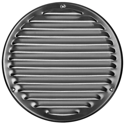 Image of LIRAST 200mm Vent Cover Aluminium 8 inch Wall with Insect Mesh Round Ceiling Soffit Vents External Metal Ventilation Grilles Air Covers for Walls