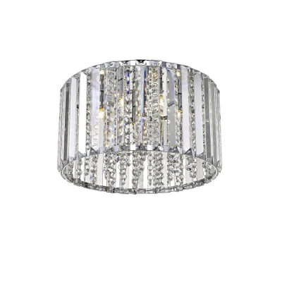 Image of Diore 4 Light Flush Ceiling Chrome Crystal