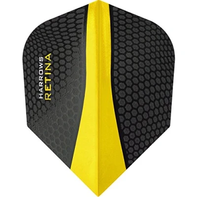 Image of Harrows Retina Dart Flights 100 Micron Extra Strong Standard 5 Sets (15) (Yellow)