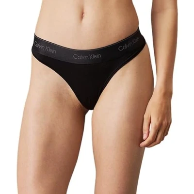Image of Calvin Klein Women’s Bralette &amp; Thong Gift Set, Black (Black), XL
