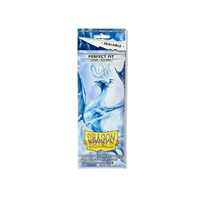 Image of 10 Packs Dragon Shield Sealable Inner Sleeve Clear Standard Size 100 ct Card Sleeves Display Case