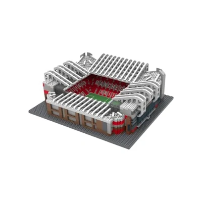 Image of FOCO Officially Licensed Manchester United FC 3D BRXLZ Bricks Old Trafford Stadium Football Construction Building Toy
