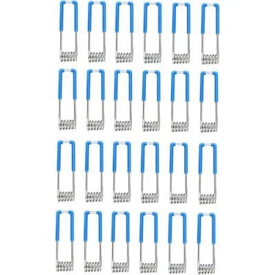 Image of 24 pcs Retaining Spring Clips Securing Clamps Light Fittings 1.5x60mm for GU10 MR16 Downlight Spotlight Recessed Ceiling Lighting