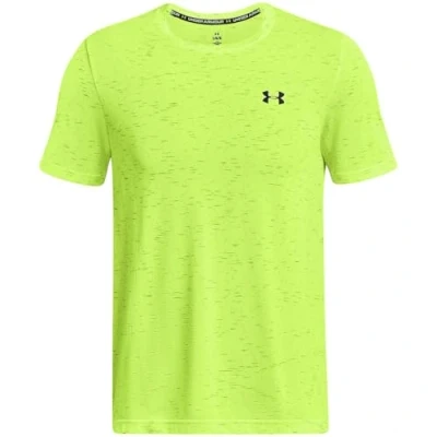 Image of Under Armour Mens Tech Vent Geode Short Sleeve T Shirt Top Yellow/Black L