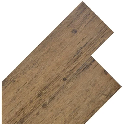 Image of vidaXL Non Self adhesive PVC Flooring Planks 5.26 m² 2 mm Walnut Brown