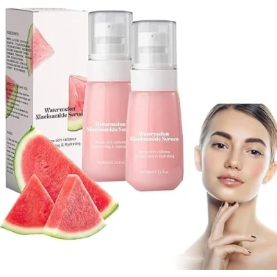 Image of Watermelon Glow Niacinamide Dew Drops Highlighting Serum,Watermelon Serum,Brightening Essence Facial Serum &amp; Priming Liquid Highlighter