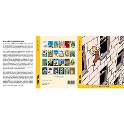 Image of Moulinsart Set of 24 Postcards The Adventures Tintin Book Covers 31311 (10x15cm)