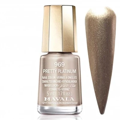 Image of Mavala Pretty Rebel Autumn 2023 Breathable Mini Nail Polish Platinum 5ml (969)