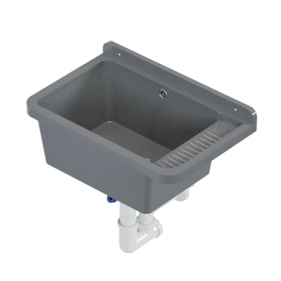 Image of Sink Basin Wash Outdoor Garden Garage Cellar Laundry Room Workshop Large (Grey)