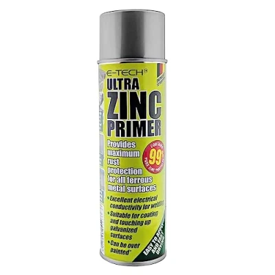 Image of E TECH Ultra Zinc Primer Anti Rust 500ml Ideal for vehicle chassis and sub frame restoration protection