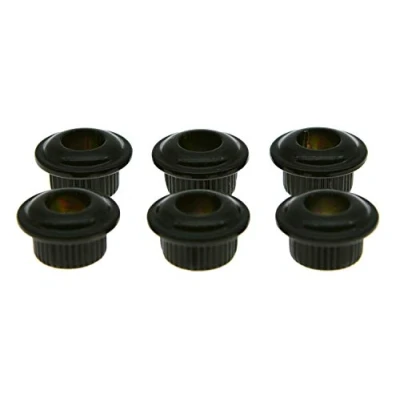 Image of KAISH Metal Black 10mm Vintage Guitar Tuning Keys Conversion Bushings Adapter Ferrules