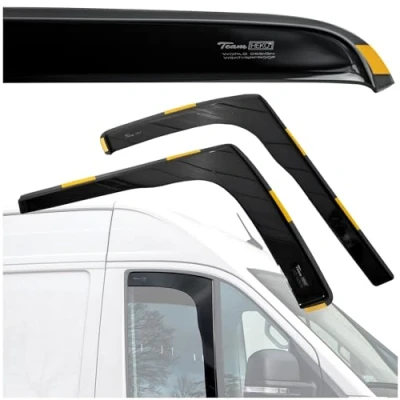 Image of CHROMEMASTER HEKO Compatible with Renault Trafic 3 2014+ Side Window Deflectors; Front; Two pcs; Wind Deflectors, Tinted, Aerodynamic, Quick and Easy Installation; Protection Against Rain