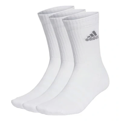 Image of Adidas EBB96 SPW Cushioning 3P Crew Socks, White/Grey for (IA3949), L