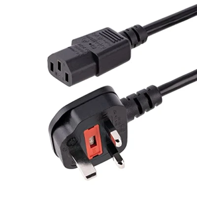 Image of StarTech.com Standard UK Computer Power Cord cable IEC 60320 C13 to BS 1363 (M) 6 ft black (PXT101UK)