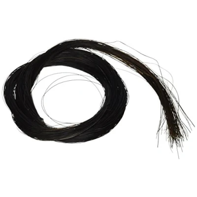 Image of Two(2) Hanks of 31 31.5 Inch Genuine Mongolian Horse Hair,Classic Black Color