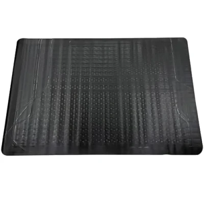 Image of Black Rubber Car Boot Mat 125 x 81 cm Universal Protector Non Slip Heavy Duty Mats for Cars SUV Truck and VAN, Waterproof Trim To Fit (Style One: 125cm 81cm)
