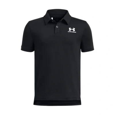 Image of Under Armour Shortsleeve ICON Polo shirt for kids, Size: 7y, Black
