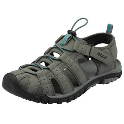 Image of Gola Men&#039;s Shingle 4 Walking Shoe, Grey/Black/Blue, 9 UK