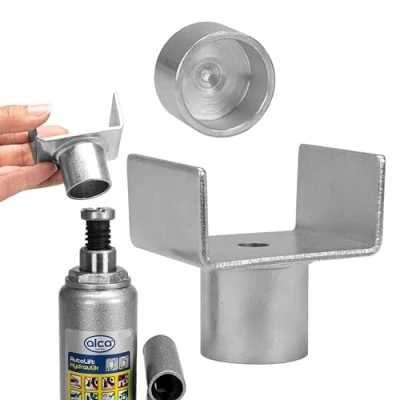 Image of alca U shaped Metal Adapter Bracket Fits Hydraulic Bottle Jack Lifting Support Caravan Camping 430810