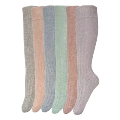 Image of 3 Pairs Women’s Elastic Thermal Thick &amp; Warm Wool Blend Luxury Soft Touch Winter Lurex Knee High Ladies socks UK 4 7 (Knee Socks)