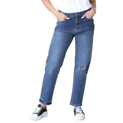 Image of MYT Womens Autograph Jeans Ladies High Waist Straight Leg Stretch Denim Pants Blue 16